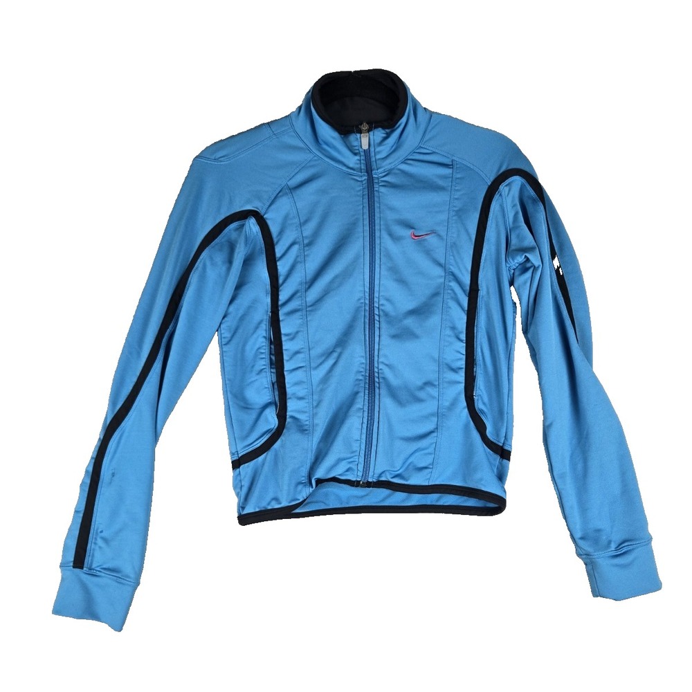 Nike Jacket Women's XS Blue VTG Y2K 00s Black Tag‎ Full Zip Active Yoga Dri Fit